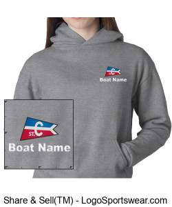 Champion Youth Powerblend Pullover Hood Design Zoom